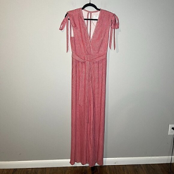 C/MEO Collective Unstoppable  red patterned open back Jumpsuit - Picture 2 of 7